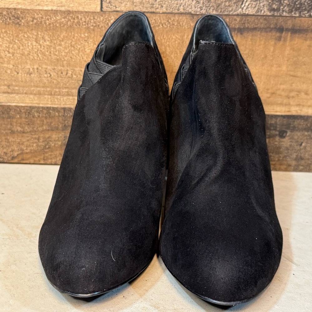 Style & Co Black Suede Like Heeled Boots Arianah … - image 3